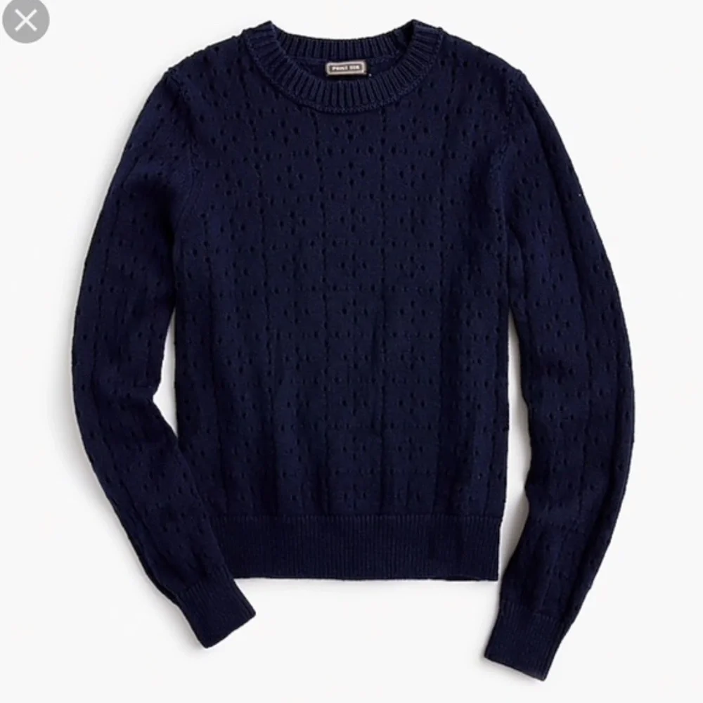 NWT‎ J. Crew Allover Pointelle Crewneck Sweater XXS